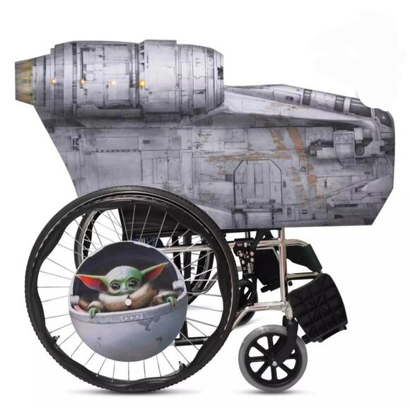 Disney Star Wars Mandalorian Grogu Wheelchair Halloween Costume Cover Wrap - Picture 3 of 5